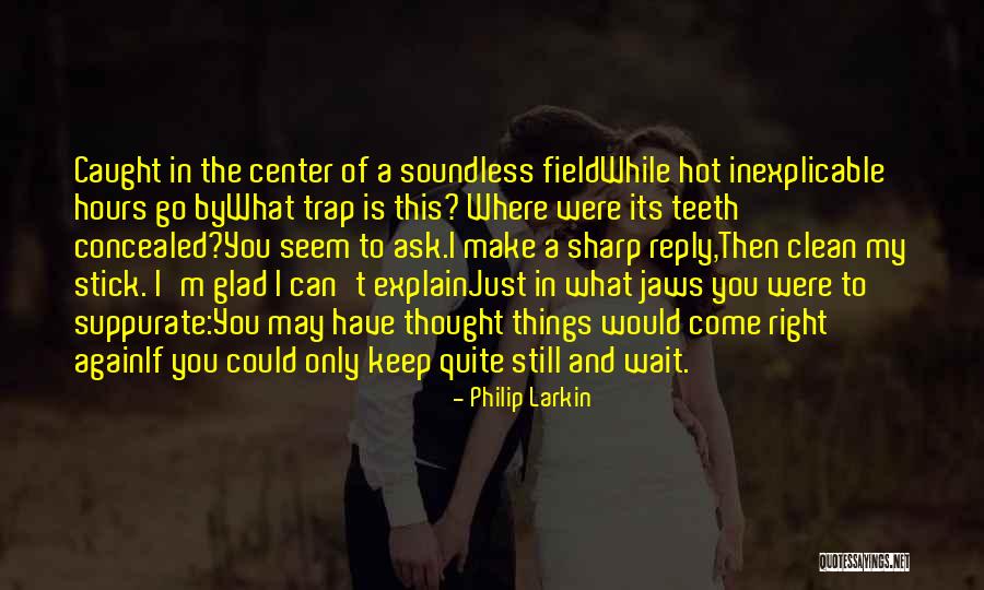Caught In A Trap Quotes By Philip Larkin Caught In A Trap Quotes By Philip Larkin