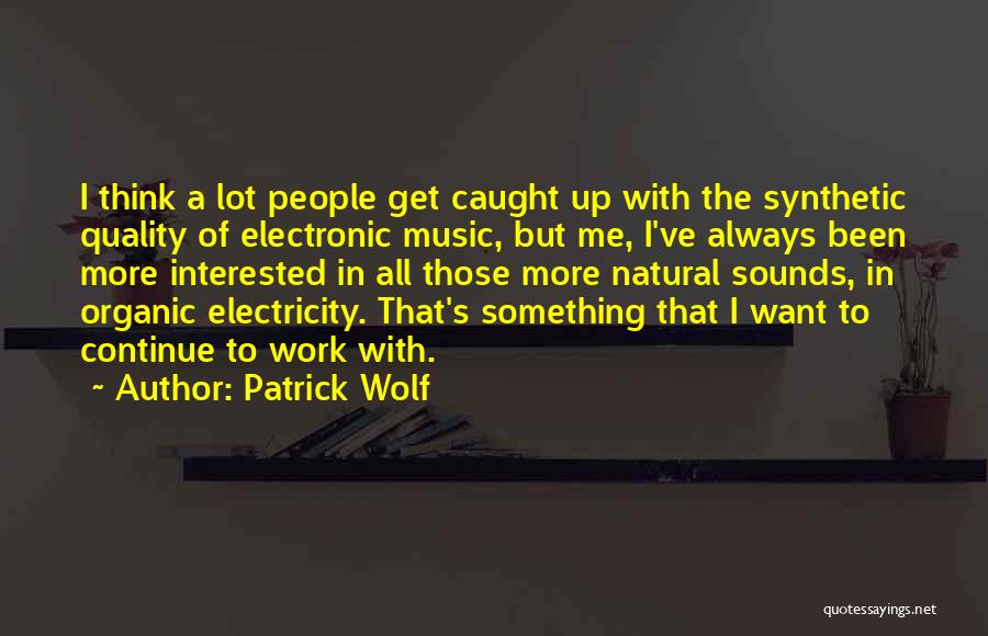 Caught Up In Work Quotes By Patrick Wolf