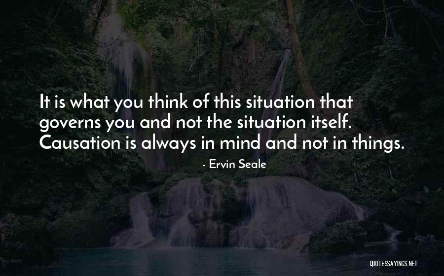 Causation Quotes By Ervin Seale