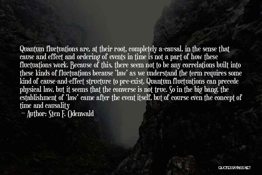 Causation Quotes By Sten F. Odenwald