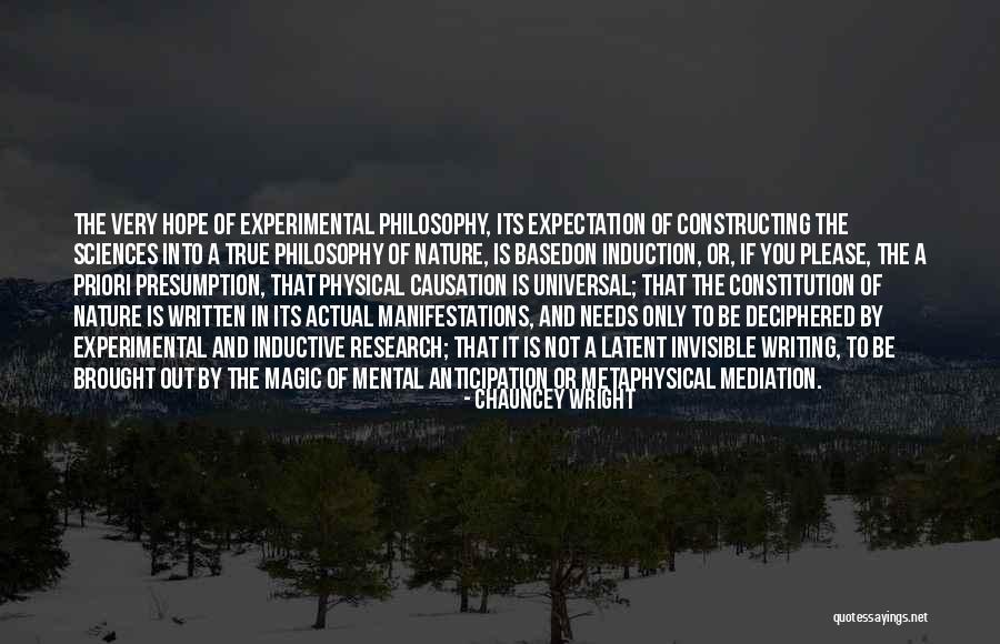 Causation Versus Quotes By Chauncey Wright Causation Versus Quotes By Chauncey Wright