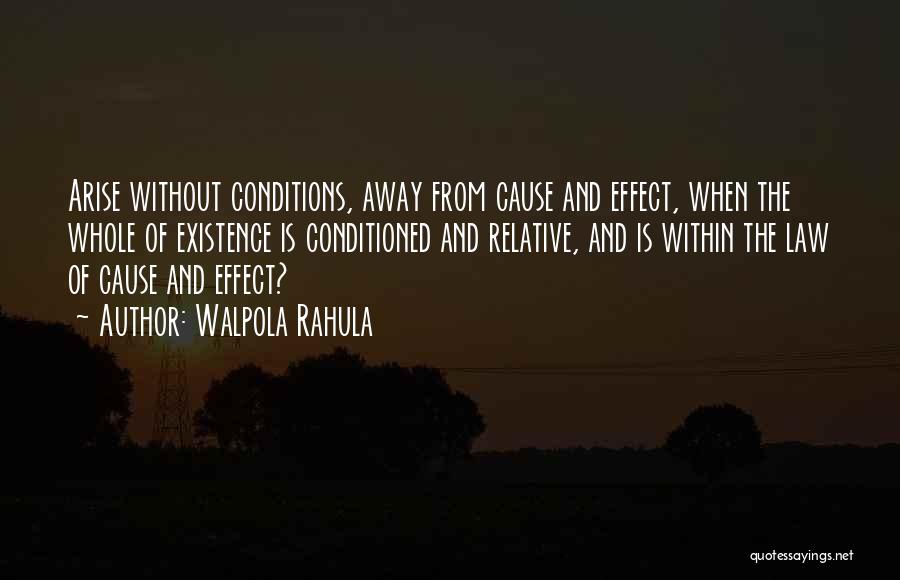 Cause And Effect Quotes By Walpola Rahula