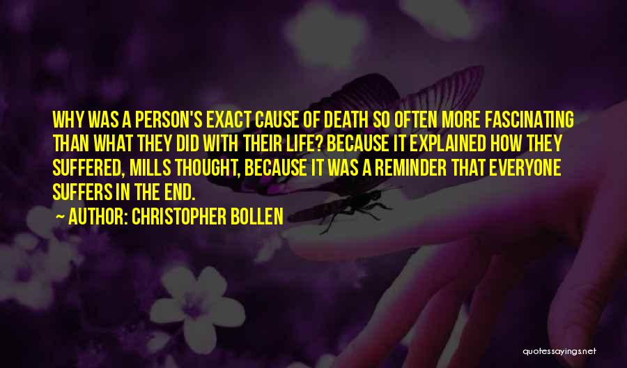 Cause Of Death Quotes By Christopher Bollen