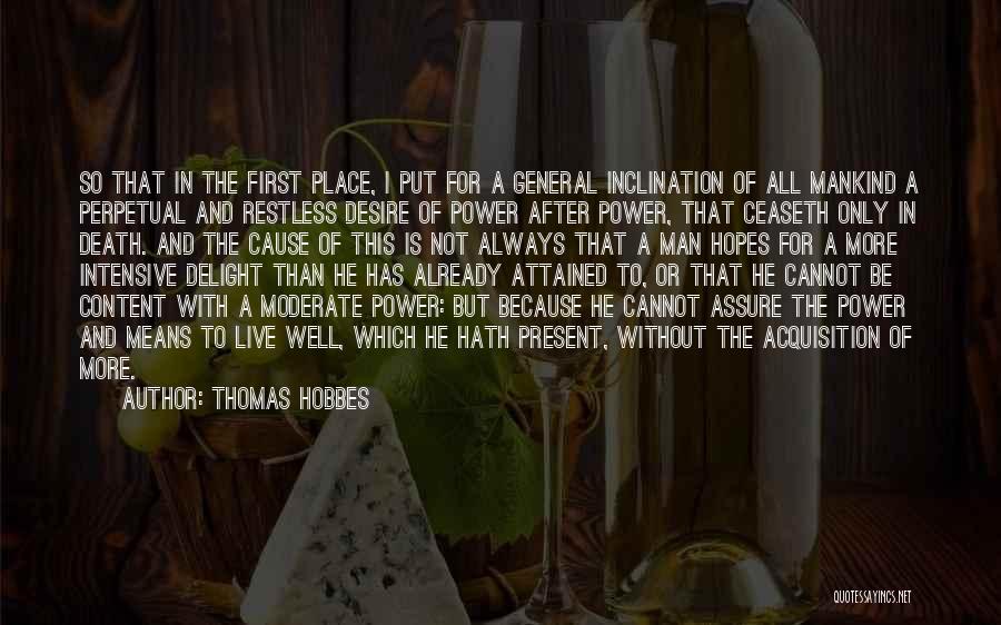 Cause Of Death Quotes By Thomas Hobbes