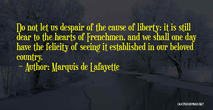 Cause Of Liberty Quotes By Marquis De Lafayette