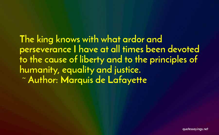 Cause Of Liberty Quotes By Marquis De Lafayette