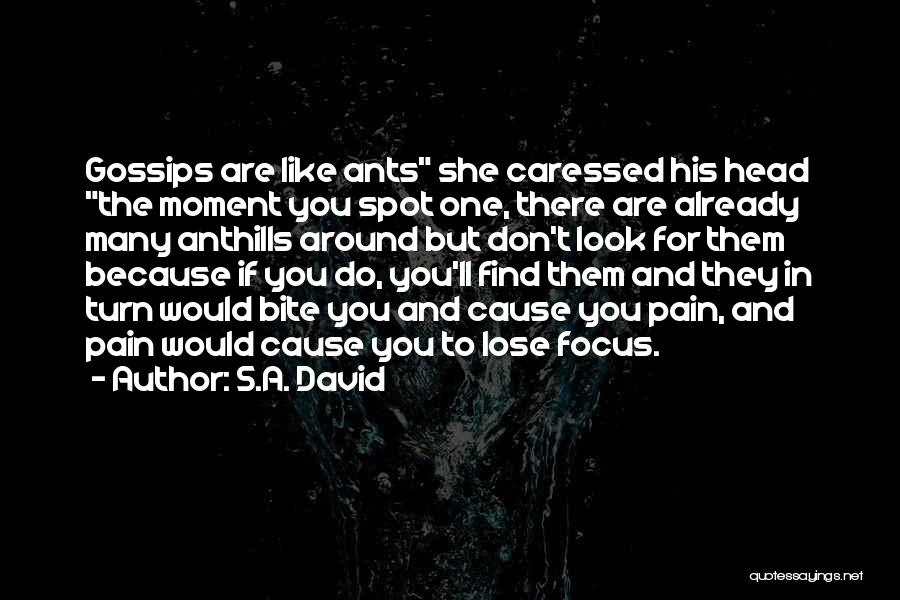 Cause Pain Quotes By S.A. David