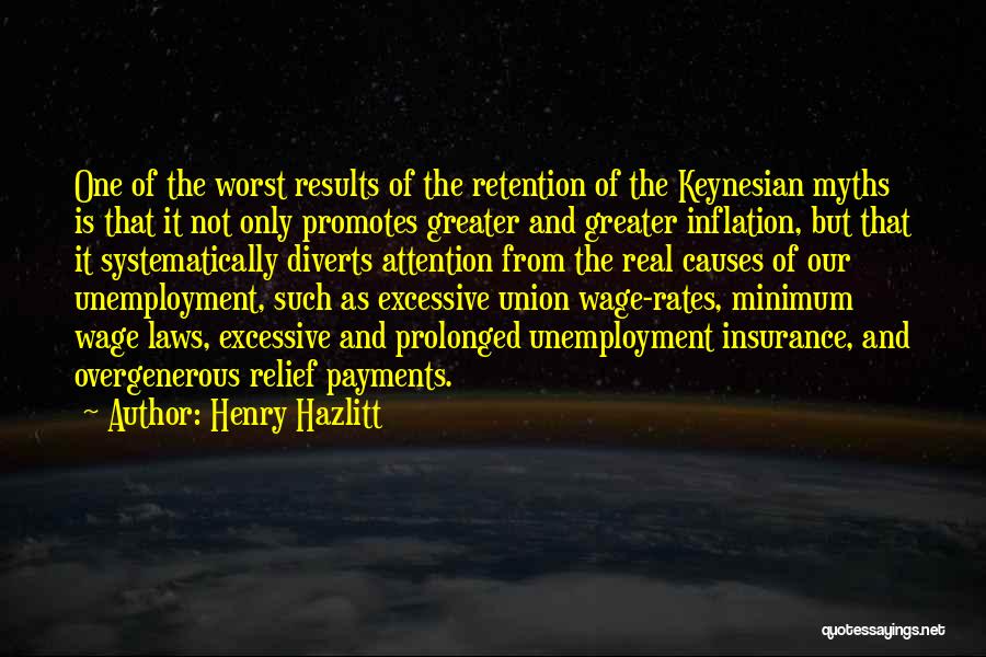 Causes Of Unemployment Quotes By Henry Hazlitt