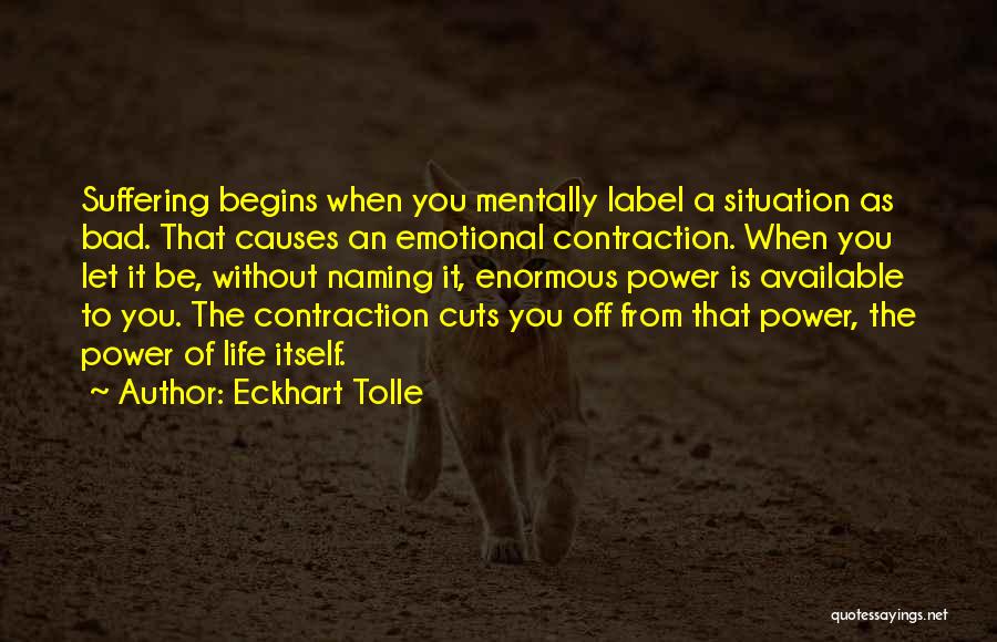 Causes Suffering Quotes By Eckhart Tolle