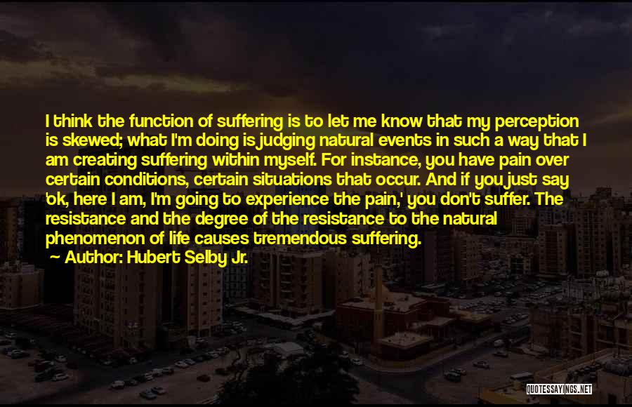 Causes Suffering Quotes By Hubert Selby Jr.