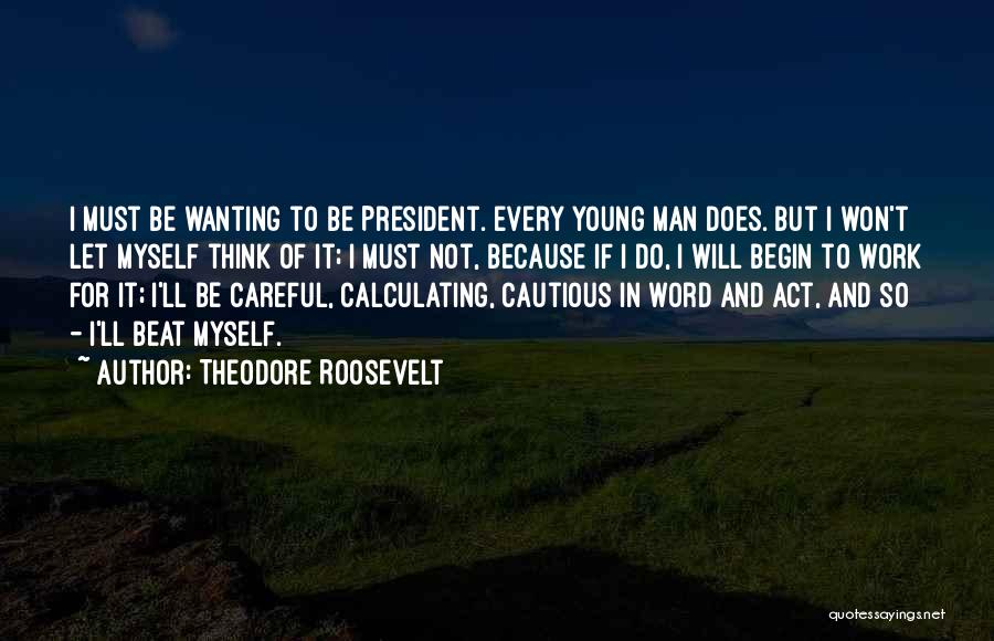 Cautious Man Quotes By Theodore Roosevelt