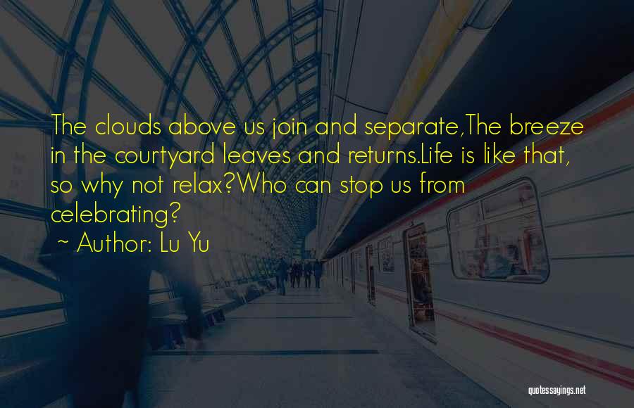 Celebrating Life Quotes By Lu Yu
