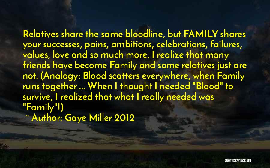 Celebrations With Friends Quotes By Gaye Miller 2012