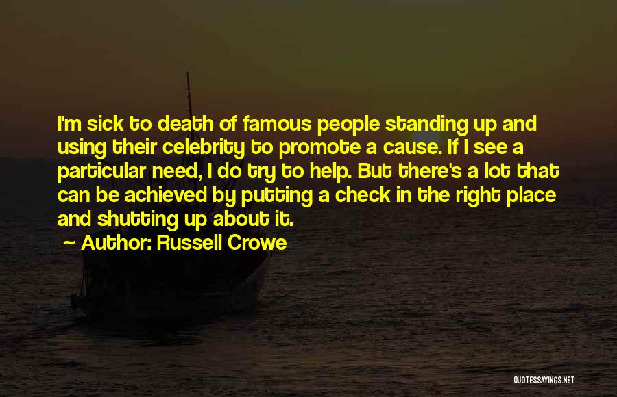 Celebrity Death Quotes By Russell Crowe