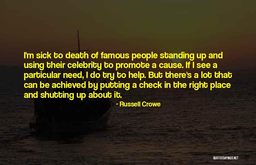 Celebrity Death Quotes By Russell Crowe