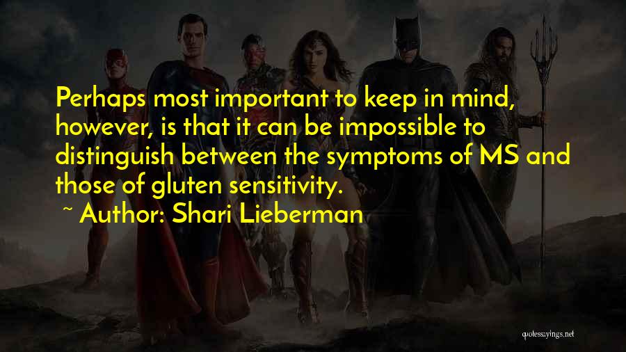 Celiac Quotes By Shari Lieberman