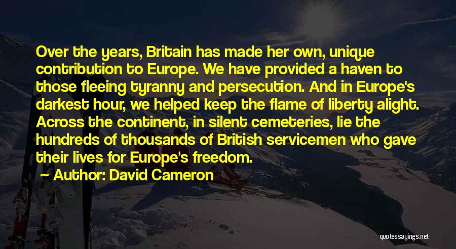 Cemeteries Quotes By David Cameron