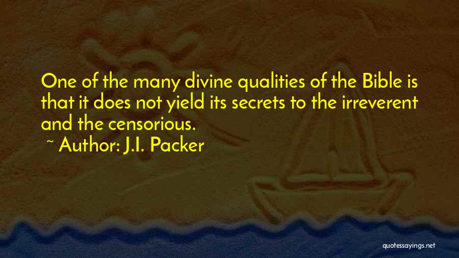 Censorious Quotes By J.I. Packer