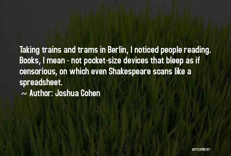 Censorious Quotes By Joshua Cohen