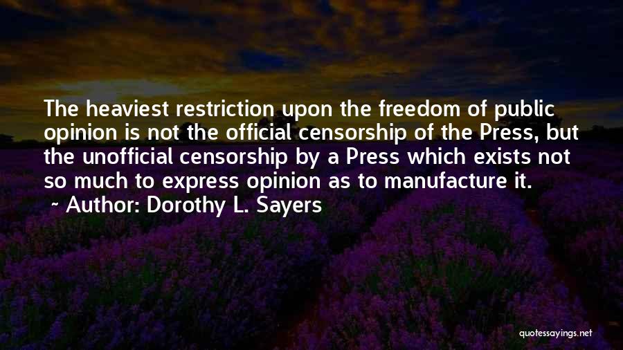 Censorship Of Media Quotes By Dorothy L. Sayers