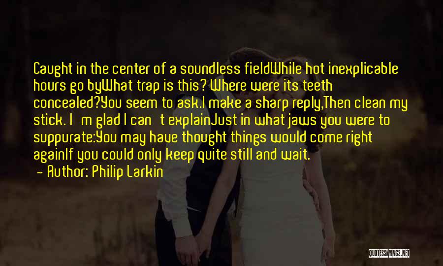 Center Field Quotes By Philip Larkin