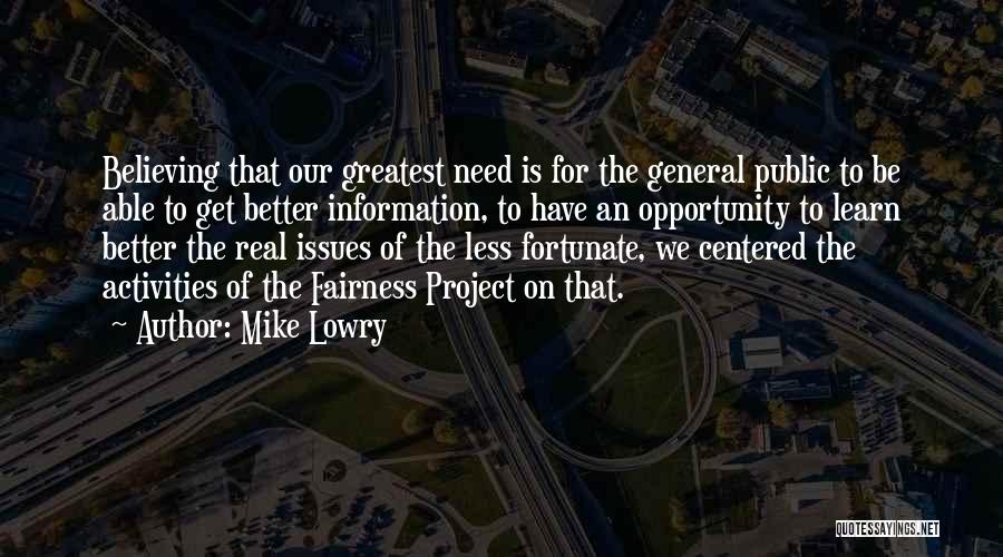 Centered Quotes By Mike Lowry