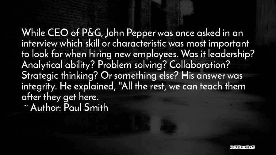 Ceo Leadership Quotes By Paul Smith