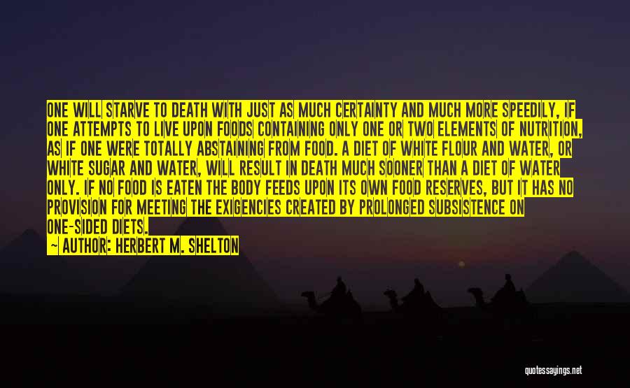 Certainty Of Death Quotes By Herbert M. Shelton