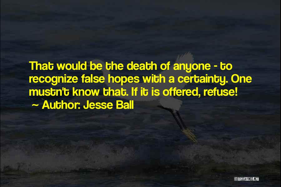 Certainty Of Death Quotes By Jesse Ball