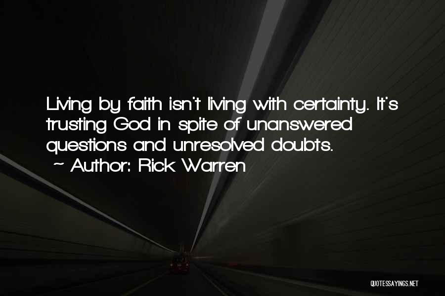 Certainty Quotes By Rick Warren