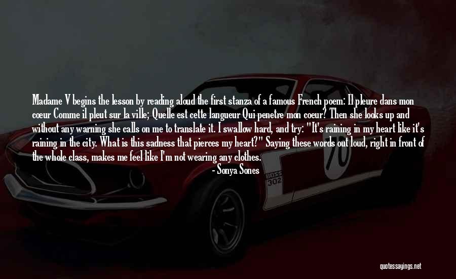 Cette In French Quotes By Sonya Sones Cette In French Quotes By Sonya Sones