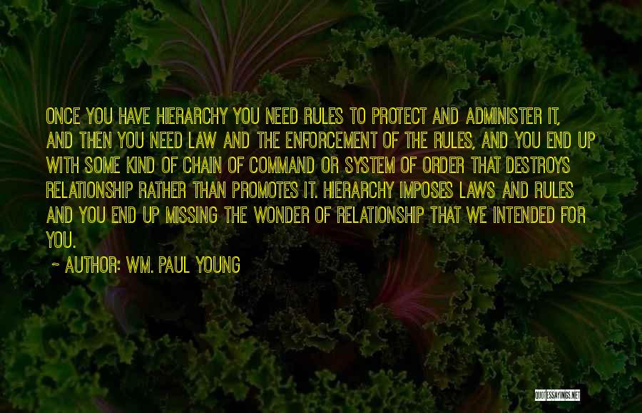 Chain Of Command Quotes By Wm. Paul Young
