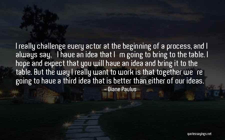 Challenge The Process Quotes By Diane Paulus