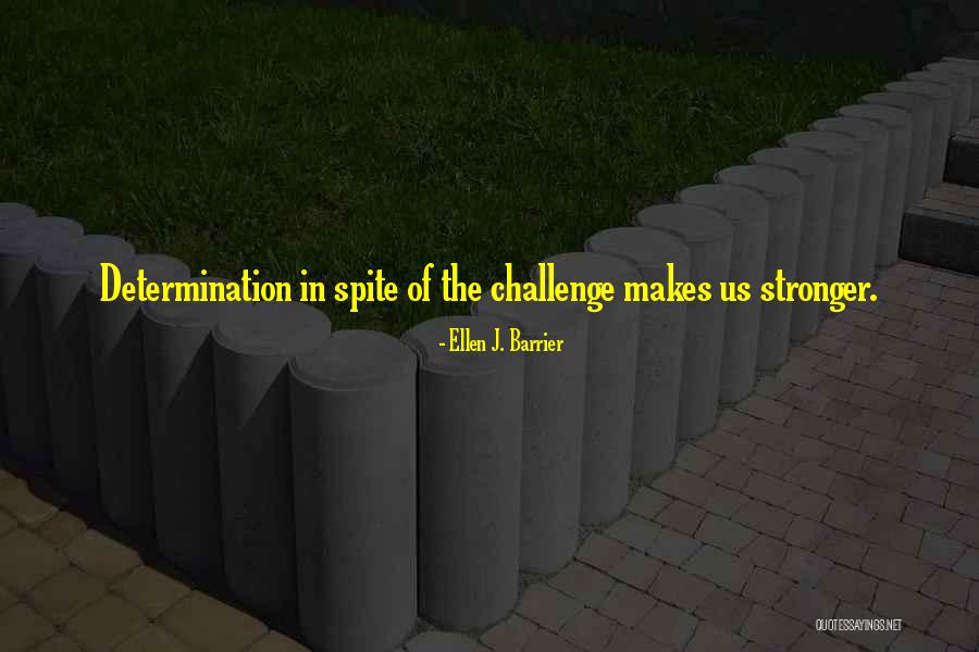 Challenges And Determination Quotes By Ellen J. Barrier