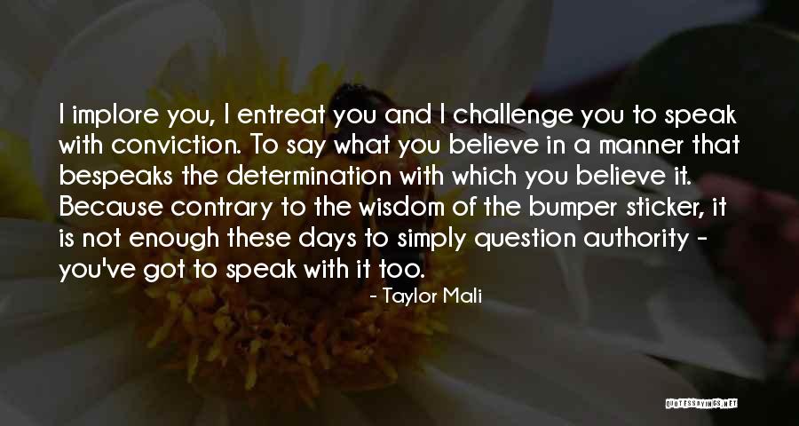 Challenges And Determination Quotes By Taylor Mali