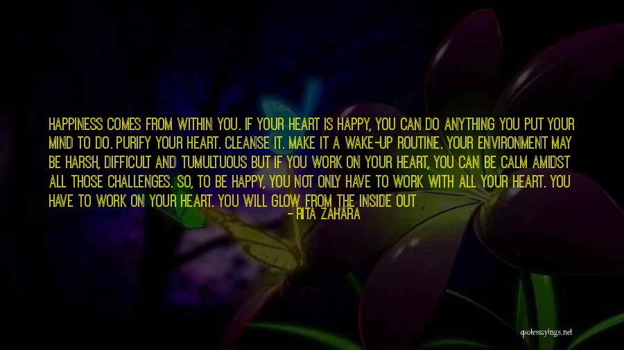 Challenges And Happiness Quotes By Rita Zahara