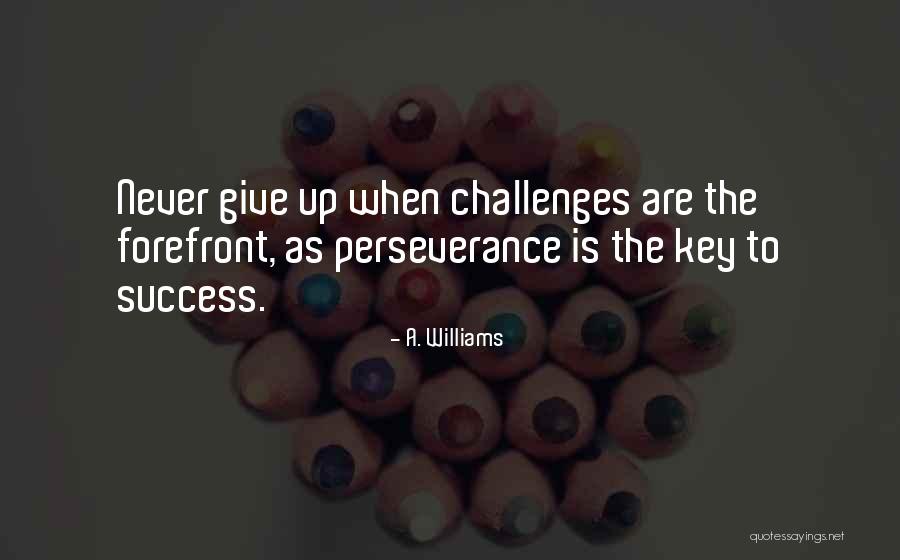 Challenges And Perseverance Quotes By A. Williams