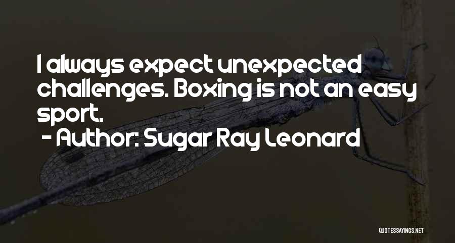 Challenges In Sports Quotes By Sugar Ray Leonard