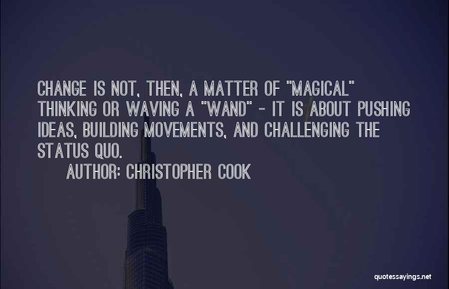 Challenging Status Quo Quotes By Christopher Cook
