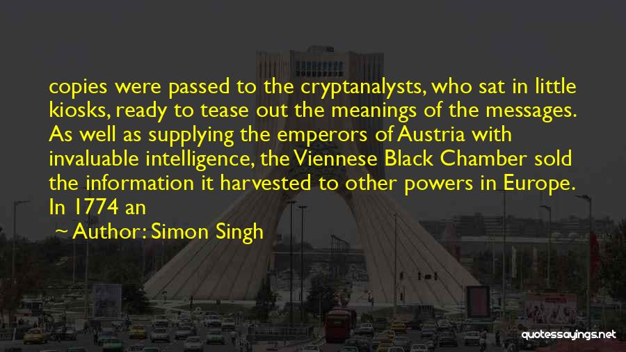 Chamber Quotes By Simon Singh