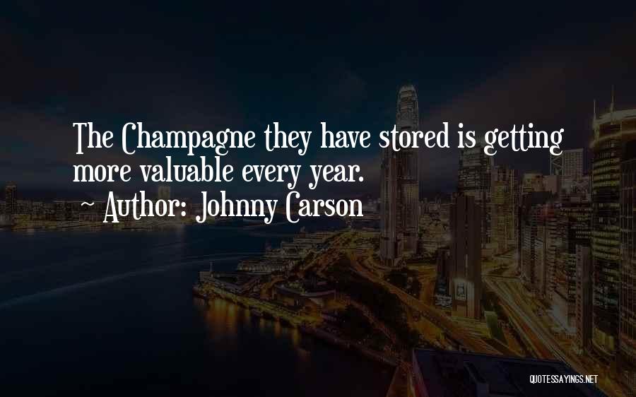 Champagne Drinking Quotes By Johnny Carson