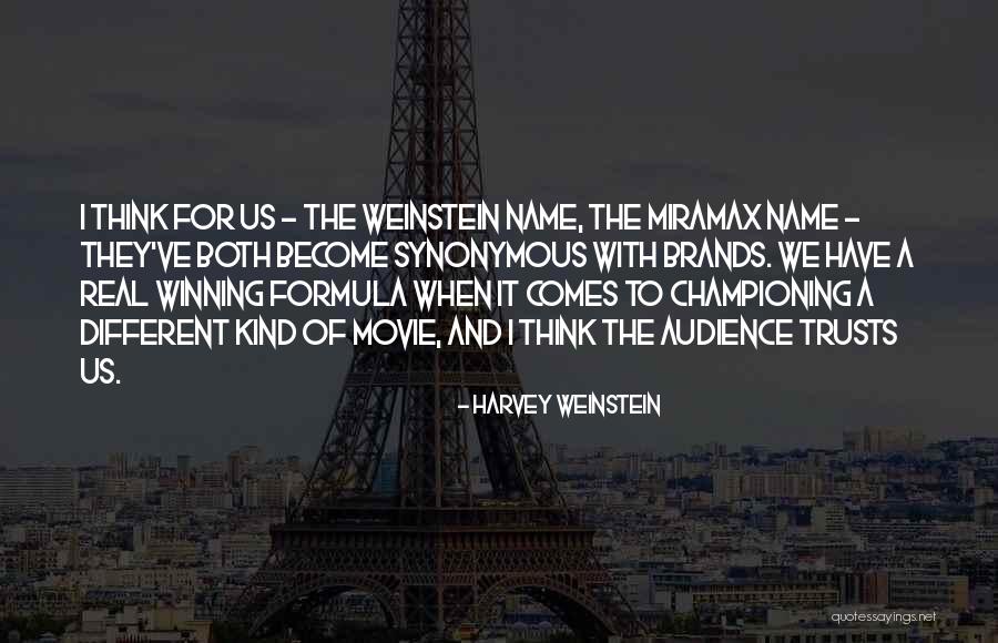 Championing Quotes By Harvey Weinstein