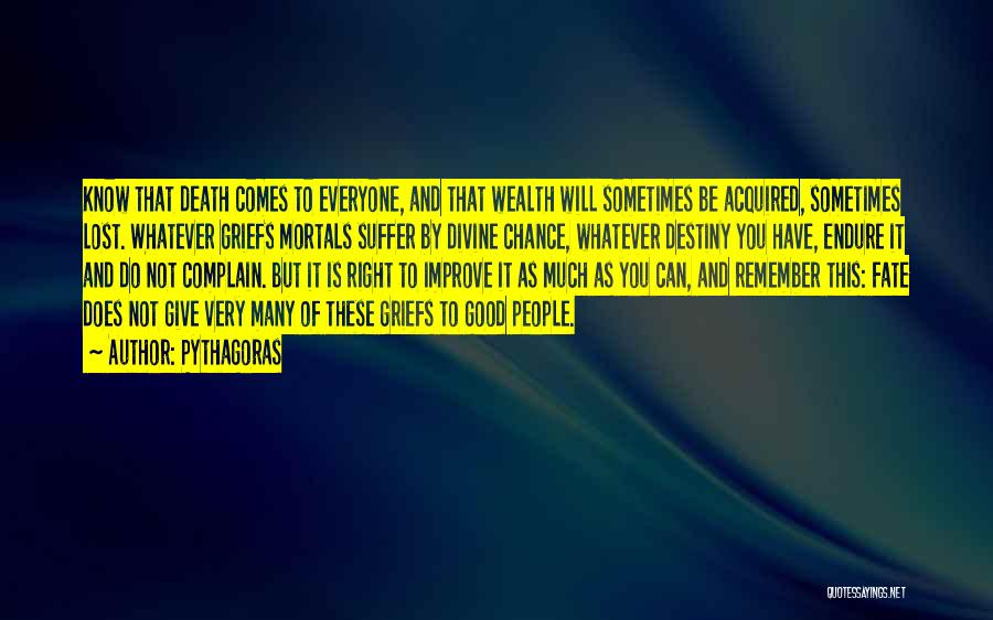Chance And Fate Quotes By Pythagoras Chance And Fate Quotes By Pythagoras