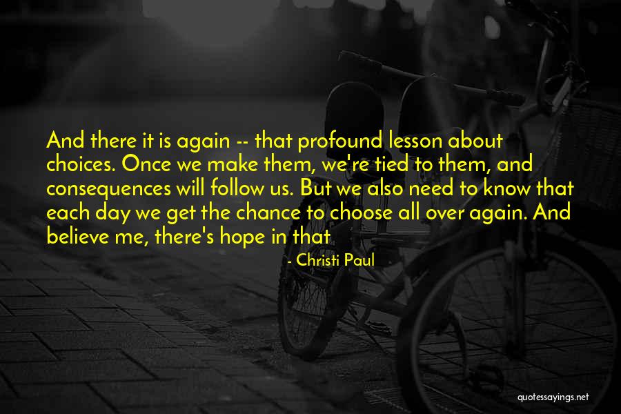 Chance And Hope Quotes By Christi Paul Chance And Hope Quotes By Christi Paul