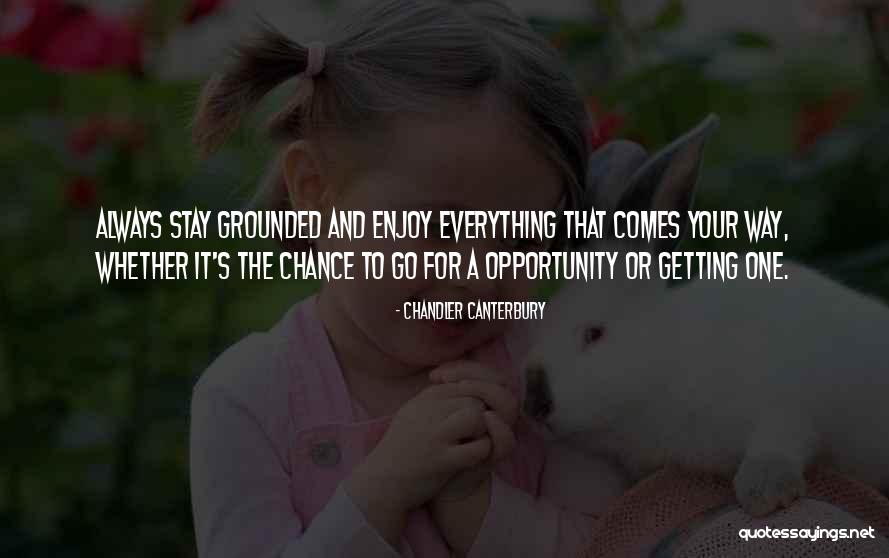 Chance And Opportunity Quotes By Chandler Canterbury Chance And Opportunity Quotes By Chandler Canterbury