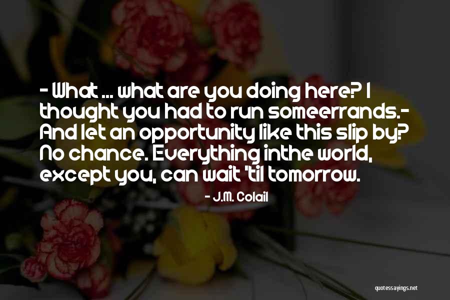 Chance And Opportunity Quotes By J.M. Colail Chance And Opportunity Quotes By J.M. Colail