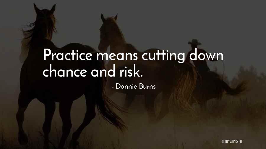 Chance And Risk Quotes By Donnie Burns