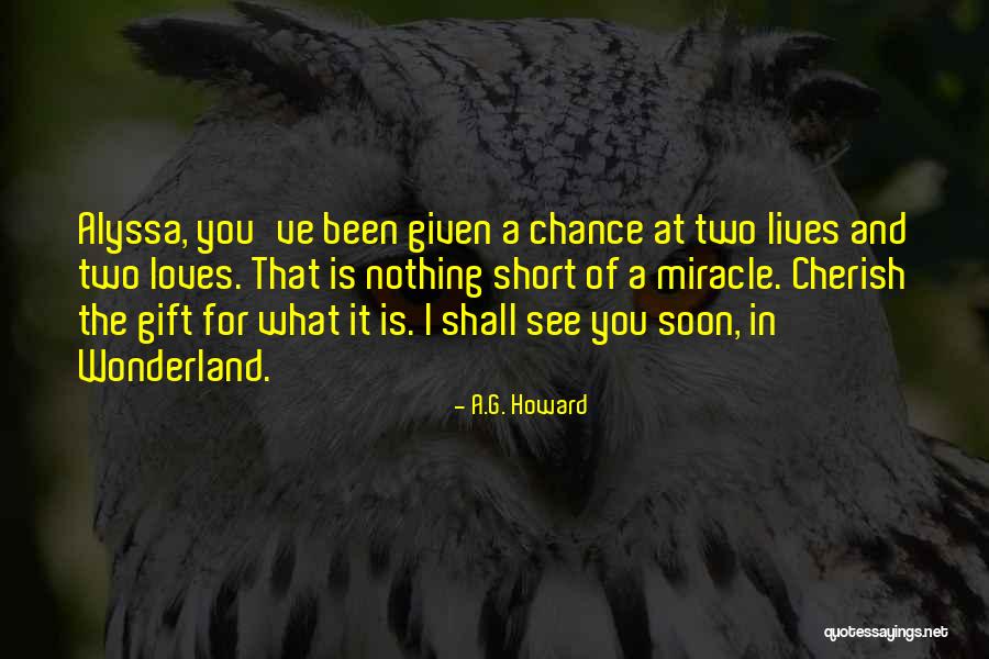 Chance Of You Quotes By A.G. Howard Chance Of You Quotes By A.G. Howard