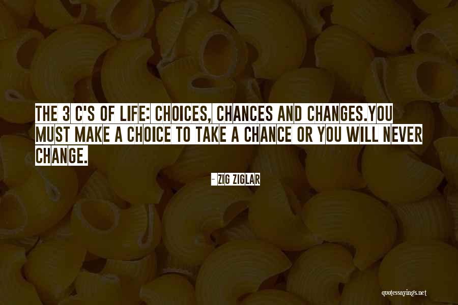 Chances And Choices Quotes By Zig Ziglar