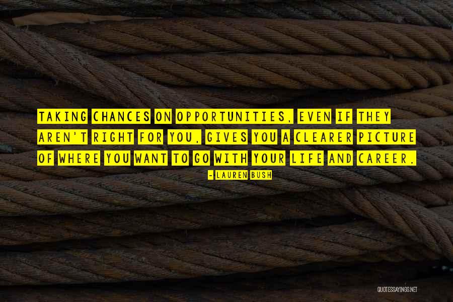 Chances And Opportunities Quotes By Lauren Bush